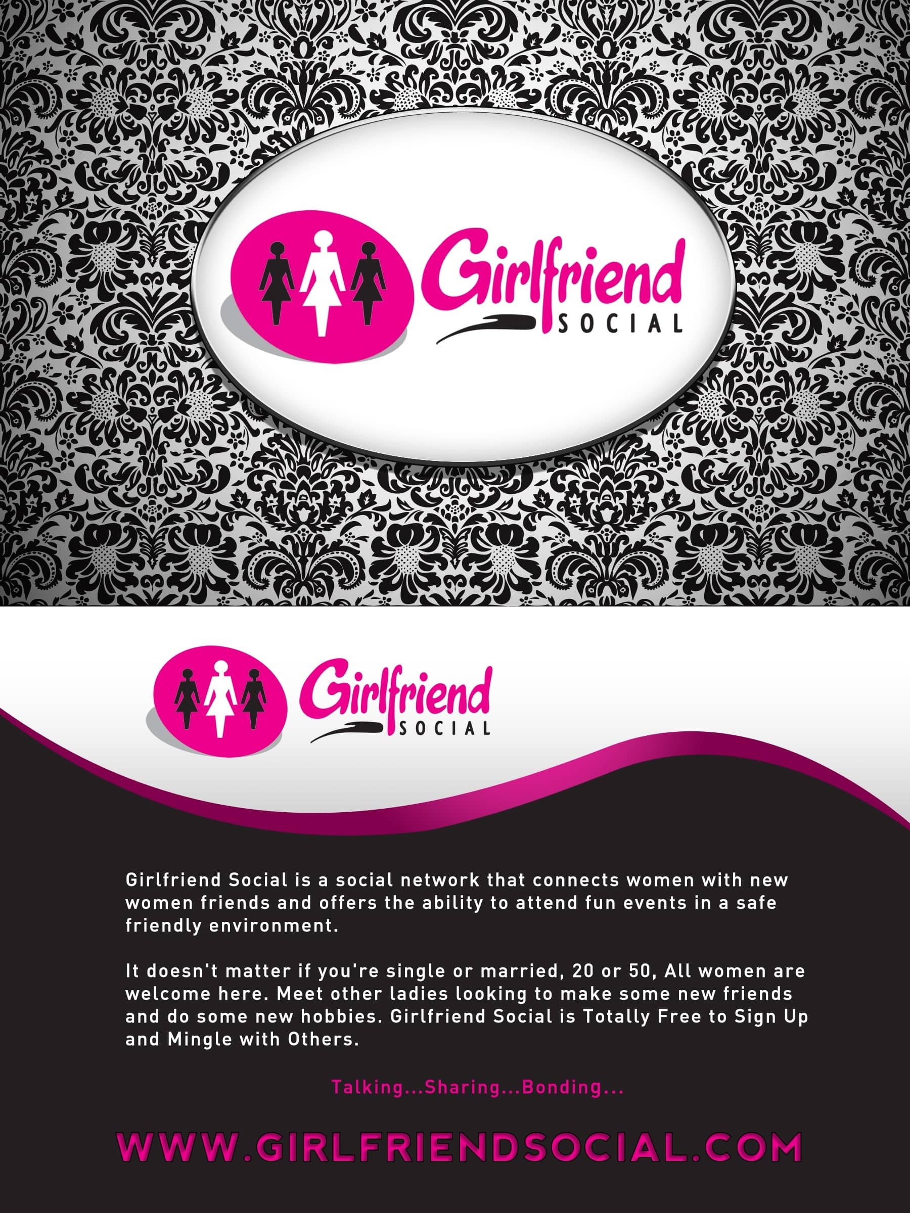 Girlfriend Social Postcard